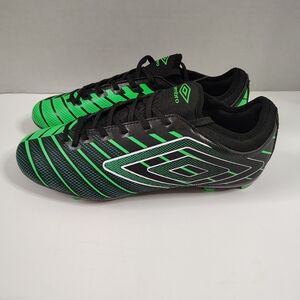 Umbro Velocita Elixir Pro Black Neon Green FG Soccer Cleats Mens Size 8 New